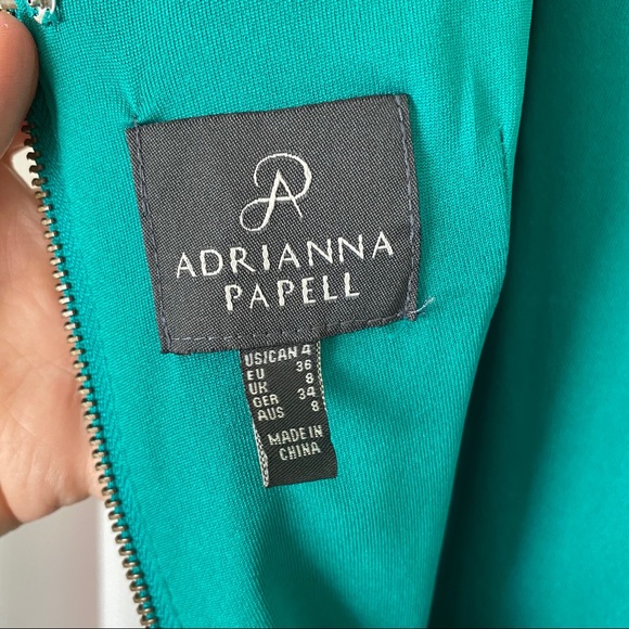 Adrianna Papell Green Lace Cocktail Dress - Picture 6 of 8